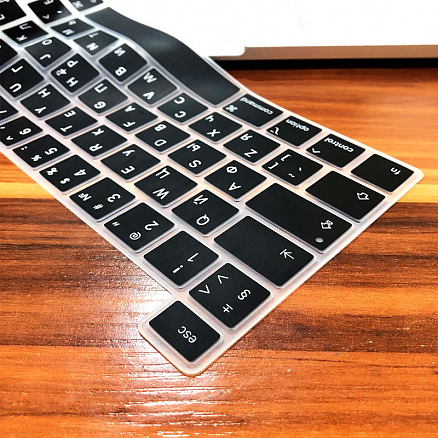 Накладка на клавиатуру защитная для Apple MacBook Pro 13 2020 Touch Bar A2251, A2289 EU (русские буквы) черная