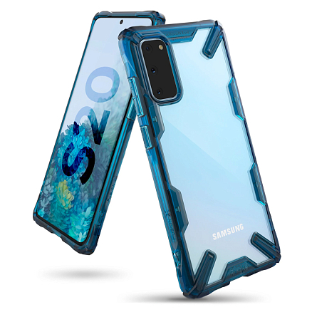 Чехол для Samsung Galaxy S20 гибридный Ringke Fusion X синий