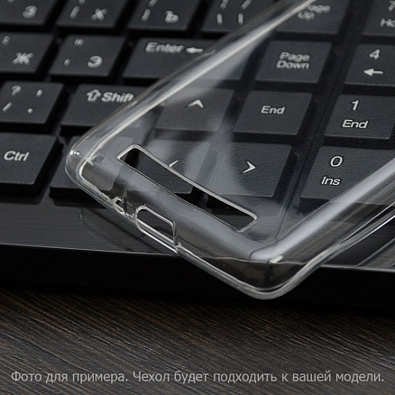 Чехол для Lenovo Phab 2 PB2-650M ультратонкий гелевый 0,5мм Nova Crystal прозрачный