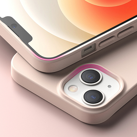 Чехол для iPhone 13 mini гелевый ультратонкий Ringke Air S розовый