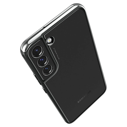 Чехол для Samsung Galaxy S22+ гелевый Spigen Optik Crystal прозрачно-серый