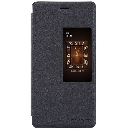 Чехол для Huawei P8 книжка с окошком NillKin Sparkle черный