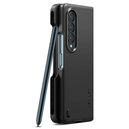 Чехол для Samsung Galaxy Z Fold 4 пластиковый тонкий Spigen Thin Fit черный