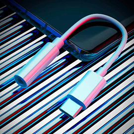 Переходник Type-C - 3,5 мм (папа - мама) 11 см Celebrat D8 белый