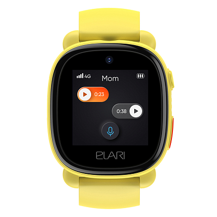 Детские умные часы с видеозвонками, GPS и Wi-Fi трекером Elari KidPhone 4G Lite желтые