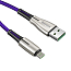 Кабель USB - MicroUSB для зарядки 2 м 4А плетеный Baseus Waterdrop (быстрая зарядка) фиолетовый