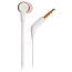 Наушники JBL Tune 210 вакуумные с микрофоном и плоским проводом белые с розовым золотом
