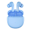 Наушники TWS беспроводные Bluetooth QCY T18 вакуумные с микрофоном голубые