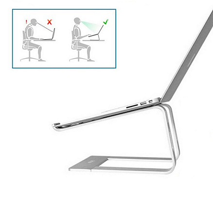 Подставка для ноутбука до 17 дюймов Evolution LS103 металлическая серебристая