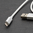 Кабель USB - Lightning для зарядки iPhone 2 м MFi плетеный Ugreen US199 (быстрая зарядка) серебристый