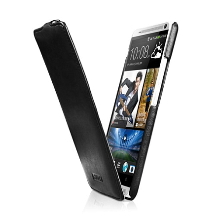 Чехол для HTC One Max кожаный - блокнот iMuca Concise черный