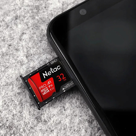 Карта памяти Netac P500 Extreme Pro MicroSDHC 32Gb UHS-I U3 V30 100 Мб/с