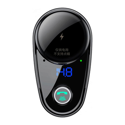 FM модулятор (трансмиттер) автомобильный с громкой связью и USB для зарядки Baseus CCALL-RH01 черный