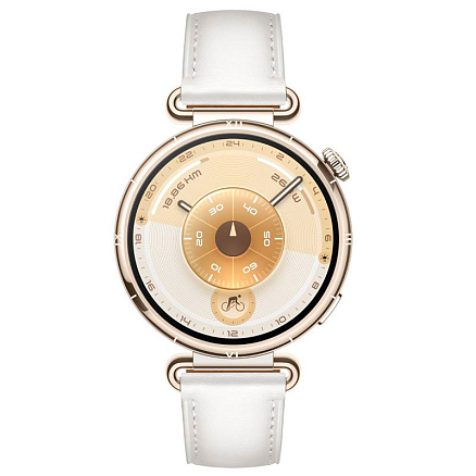 Умные часы Huawei Watch GT 6 41 мм (золотистый, с белым кожаным ремешком, международная версия)