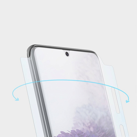 Пленка защитная Samsung Galaxy S20+ на весь экран и торцы Ringke Dual Easy прозрачная 2 шт.
