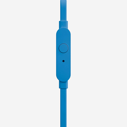 Наушники JBL Tune 160 вакуумные с микрофоном, пультом и плоским проводом синие