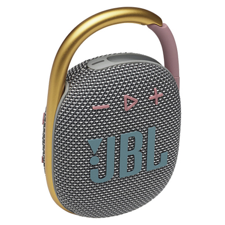Портативная колонка JBL Clip 4 с защитой от воды серая