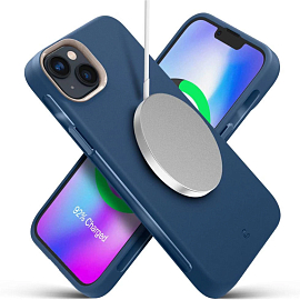 Чехол для iPhone 14 Plus гелевый Spigen Cyrill Ultra Color MagSafe синий