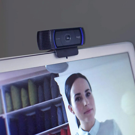 Веб-камера с высоким разрешением 1080p Logitech C920 черная