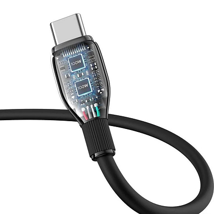 Кабель Baseus Pudding Series Fast Charging Cable 100W USB Type-C - USB Type-C (1.2 м, черный)