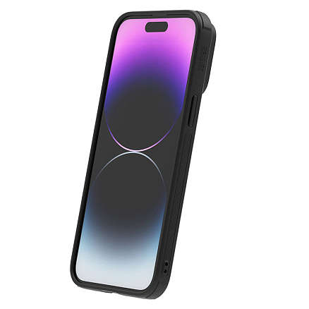 Чехол для iPhone 13, 14 гибридный Nillkin Synthetic Fiber S MagSafe черный