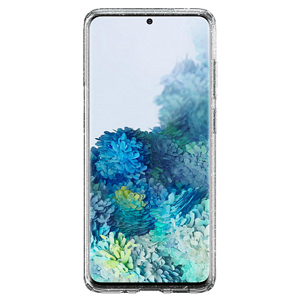 Чехол для Samsung Galaxy S20+ гелевый с блестками Spigen SGP Liquid Crystal Glitter прозрачный