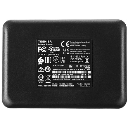 Внешний жесткий диск Toshiba Canvio Basics 2022 HDTB510EK3AA 1TB USB 3.0 черный