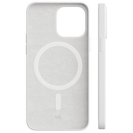 Чехол для iPhone 14 силиконовый VLP Silicone Case MagSafe белый