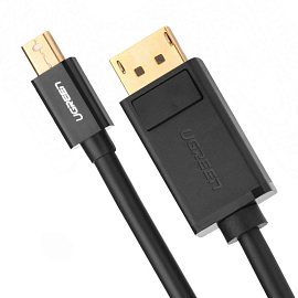Кабель Mini DisplayPort - DisplayPort (папа - папа) длина 1,5 м Ugreen черный