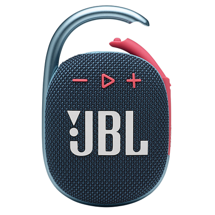 Портативная колонка JBL Clip 4 с защитой от воды сине-розовая