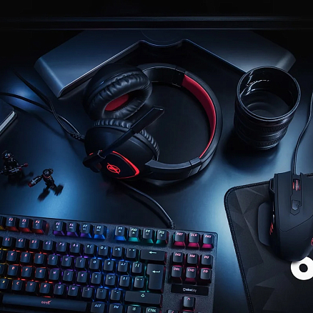 Наушники Niceboy Oryx X300 полноразмерные с микрофоном игровые черные 