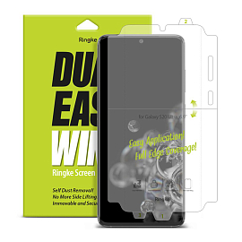Пленка защитная Samsung Galaxy S20 Ultra на весь экран и торцы Ringke Dual Easy прозрачная 2 шт.