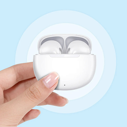 Наушники TWS беспроводные Bluetooth QCY AilyPods вкладыши с микрофоном белые