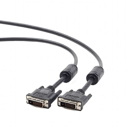 Кабель DVI-D - DVI-D (папа - папа) длина 4,5 м Cablexpert CC-DVI2-BK-15 черный