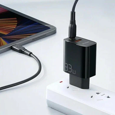 Зарядное устройство сетевое USB и Type-C 33W McDodo CH-0921 (быстрая зарядка PD, QC) черное