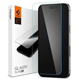 Защитное стекло для iPhone 14 Pro Max на экран Spigen Glas.TR Slim HD прозрачное
