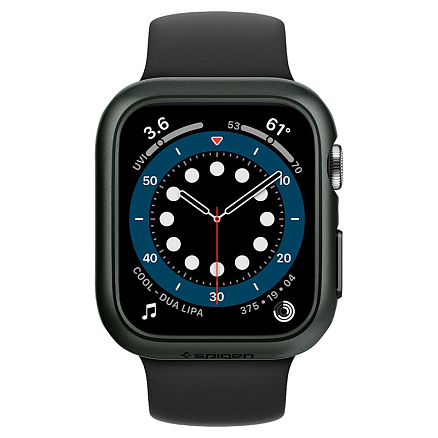 Чехол для Apple Watch 44 мм пластиковый тонкий Spigen Thin Fit хаки