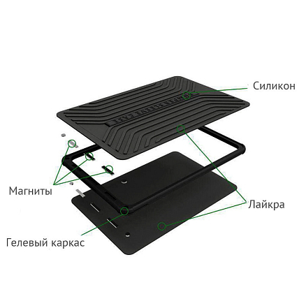 Чехол для ноутбука до 13,3 дюйма универсальный футляр WiWU Voyage черный