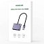 Преобразователь USB 3.0 - HDMI, VGA (папа - мама, мама) с кабелем Ugreen CM449 серый