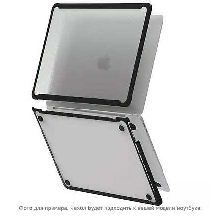 Чехол для Apple MacBook Pro 13 Touch Bar A1706, A1989, A2159, A2251, A2289, A2338, Pro 13 A1708 гибридный WiWU iShield TPU Frame прозрачно-черный