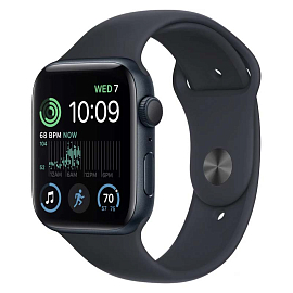Умные часы Apple Watch SE 2 40 мм с силиконовым ремешком M/L алюминиевые полуночные черные