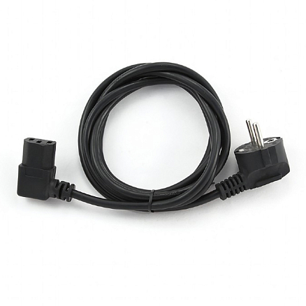 Кабель питания с угловым C13 длина 1,8 м 10A с заземлением Cablexpert PC-186A-VDE черный