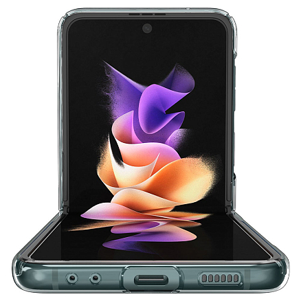 Чехол для Samsung Galaxy Z Flip 3 пластиковый ультратонкий Spigen Air Skin прозрачный