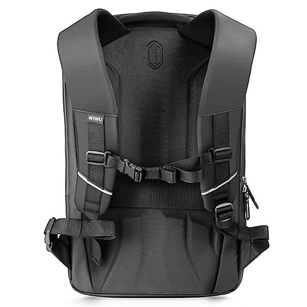 Рюкзак WiWU OnePack с отделением для ноутбука до 15,6 дюйма и USB портом серый