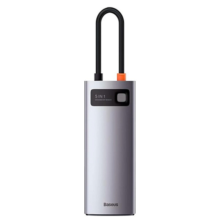 Хаб (разветвитель) Type-C - 3 х USB 3.0, HDMI 4K Baseus Metal Gleam серый