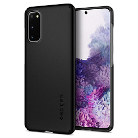 Чехол для Samsung Galaxy S20 пластиковый тонкий Spigen SGP Thin Fit QNMP черный