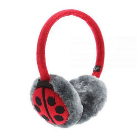 Наушники KitSound Earmuffs накладные теплые вязаные Божья коровка