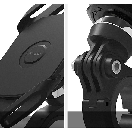 Велосипедный держатель для телефона до 6 дюймов на руль Ringke Spider черный