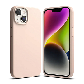 Чехол для iPhone 14 Plus гибридный Ringke Silicone розовый