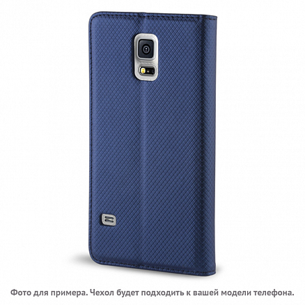 Чехол для Alcatel One Touch Pixi 4 (5) 5010D кожаный - книжка GreenGo Smart Magnet темно-синий